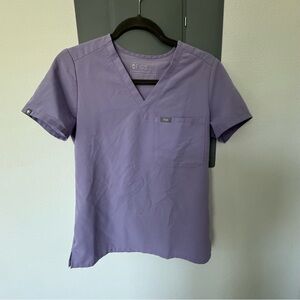 Lavender Haze Figs Scrub Top